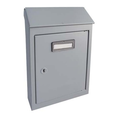 CASSETTA POSTA TRADIZIONE EGIZIA MINI ACCIAIO VERN GRIGIO MM 175X50 H.MM 260