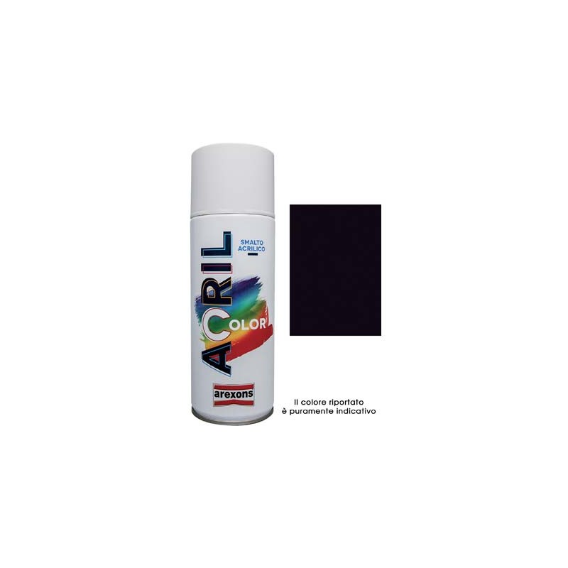 SMALTO SPRAY ACRIL COLOR AREXONS NERO LUCIDO RAL 9005 ML 400