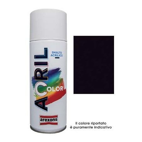 SMALTO SPRAY ACRIL COLOR AREXONS NERO LUCIDO RAL 9005 ML 400